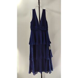 Elegant Blue Sleeveless Dress
